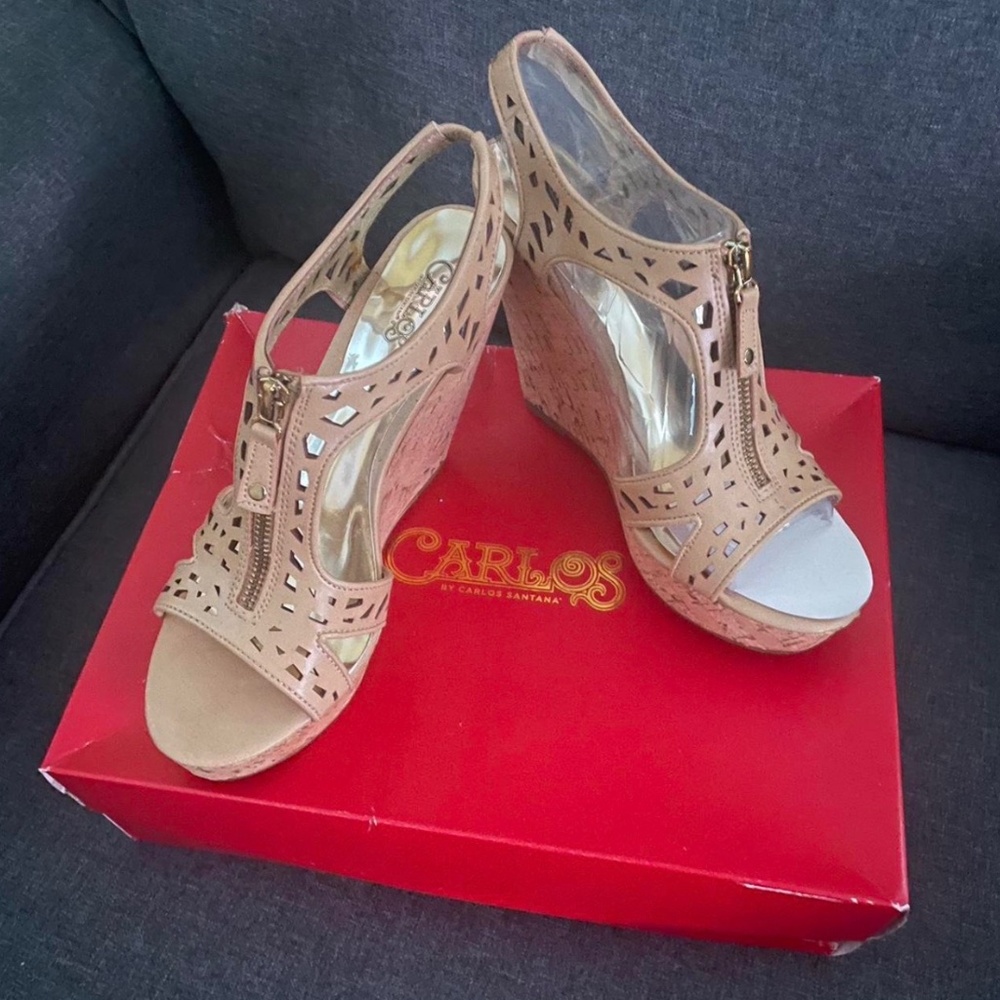 Carlos Santana wedge heels